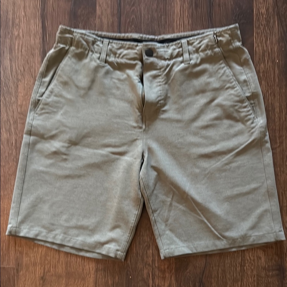 Hurley Men's Heather Green Flat Front Shorts